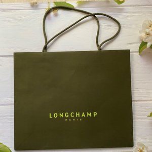 Authentic Longchamp Paris Paper Shopping Gift Bag 13.75" x 16.5" x 5.75"
